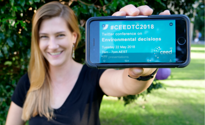 UQ PhD candidate Stephanie Avery-Gomm will be  presenting at the CEED Twitter Conference. 